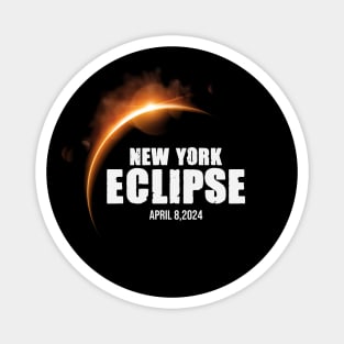 New York Eclipse April 8 2024 Magnet